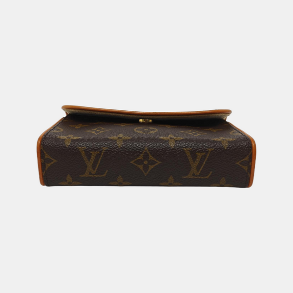 FLORENTINE Monogram Coated Canvas Brown