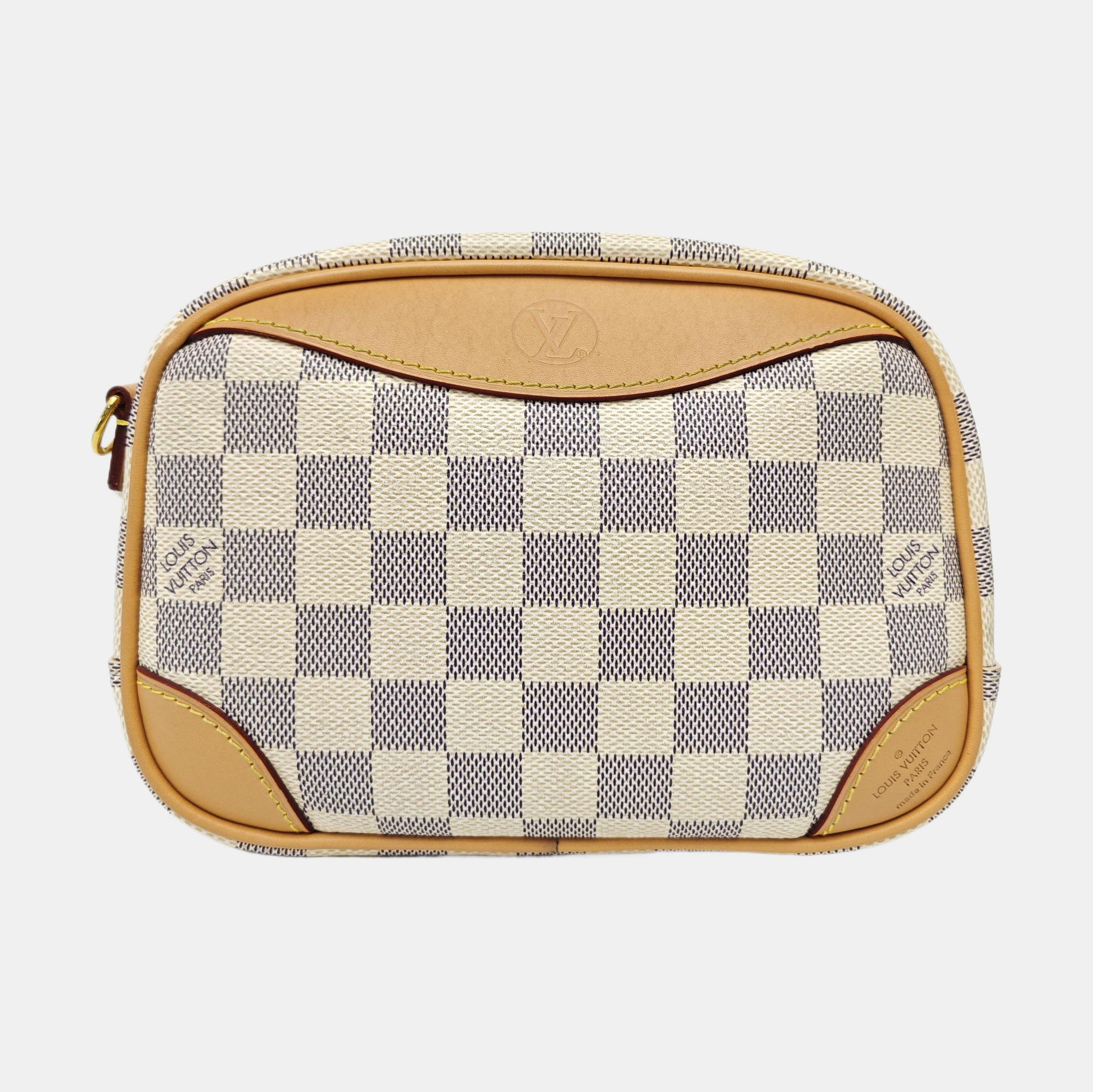 DEAUVILLE Mini Damier Azur Coated Canvas White