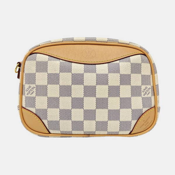 DEAUVILLE Mini Damier Azur Coated Canvas White