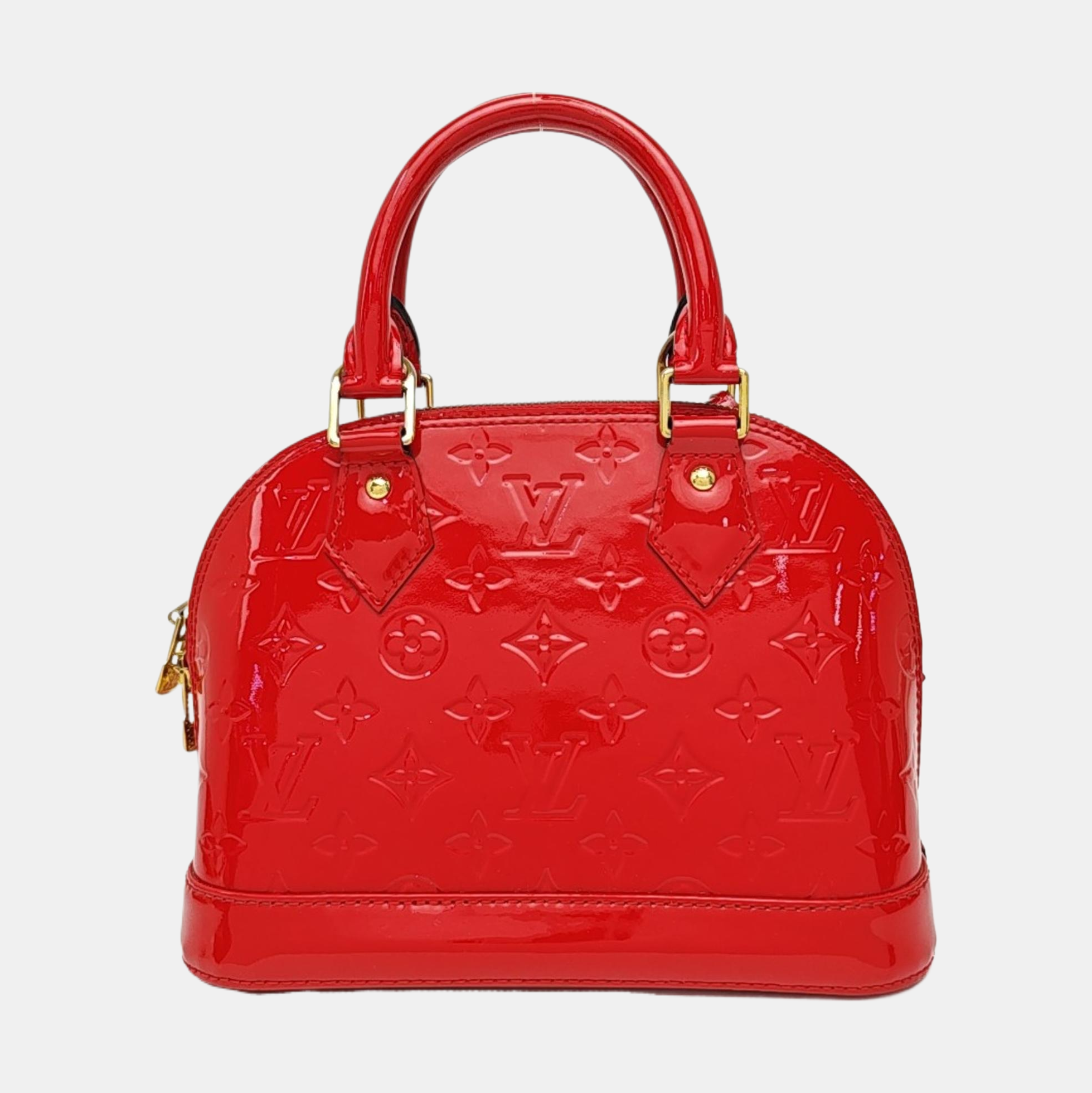 ALMA BB Monogram Patent Leather Red