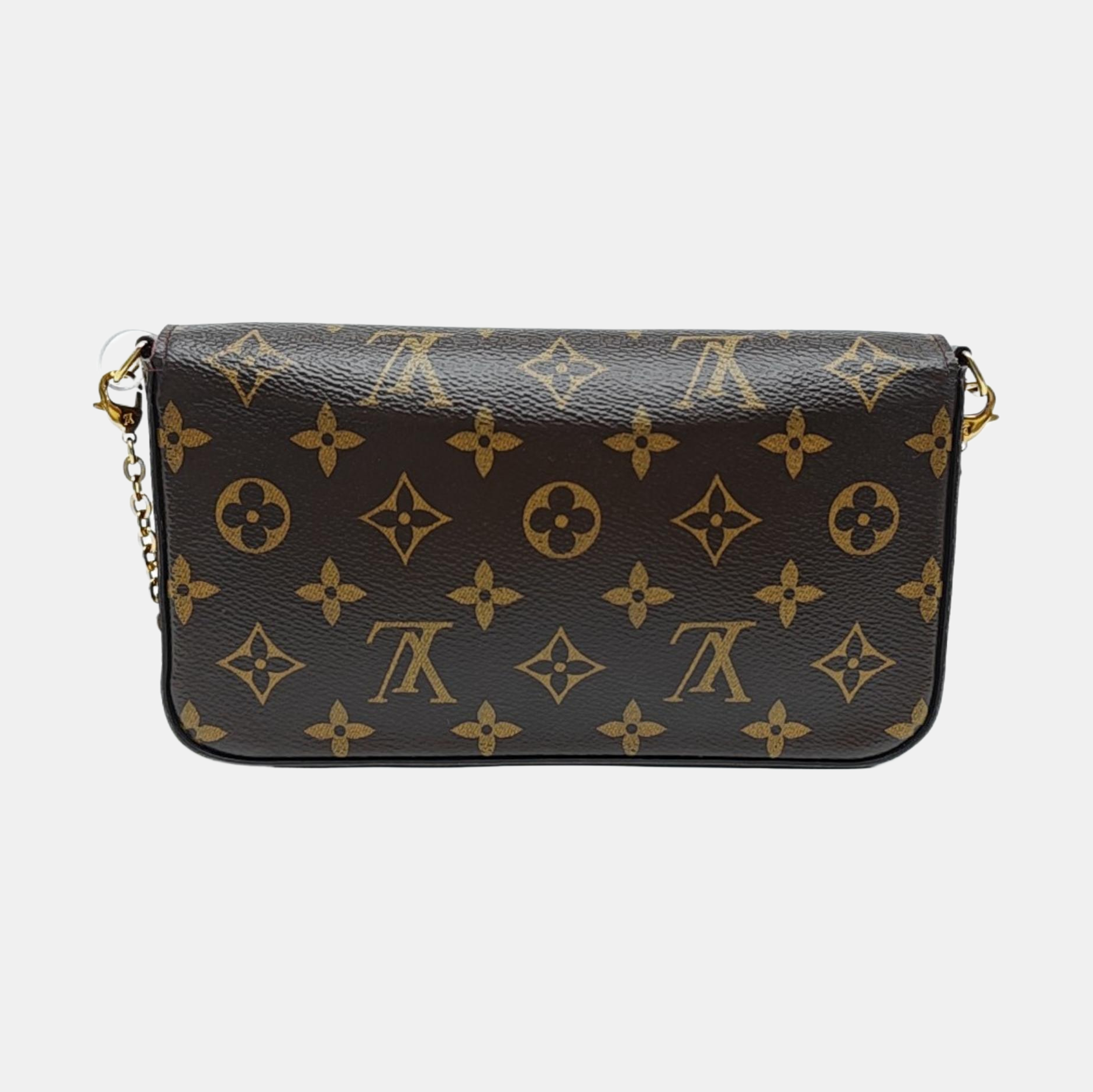 FÉLICIE Monogram Coated Canvas Brown