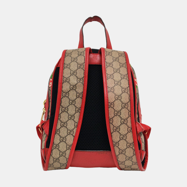 GG Supreme Small Monogram Coated Canvas Beige