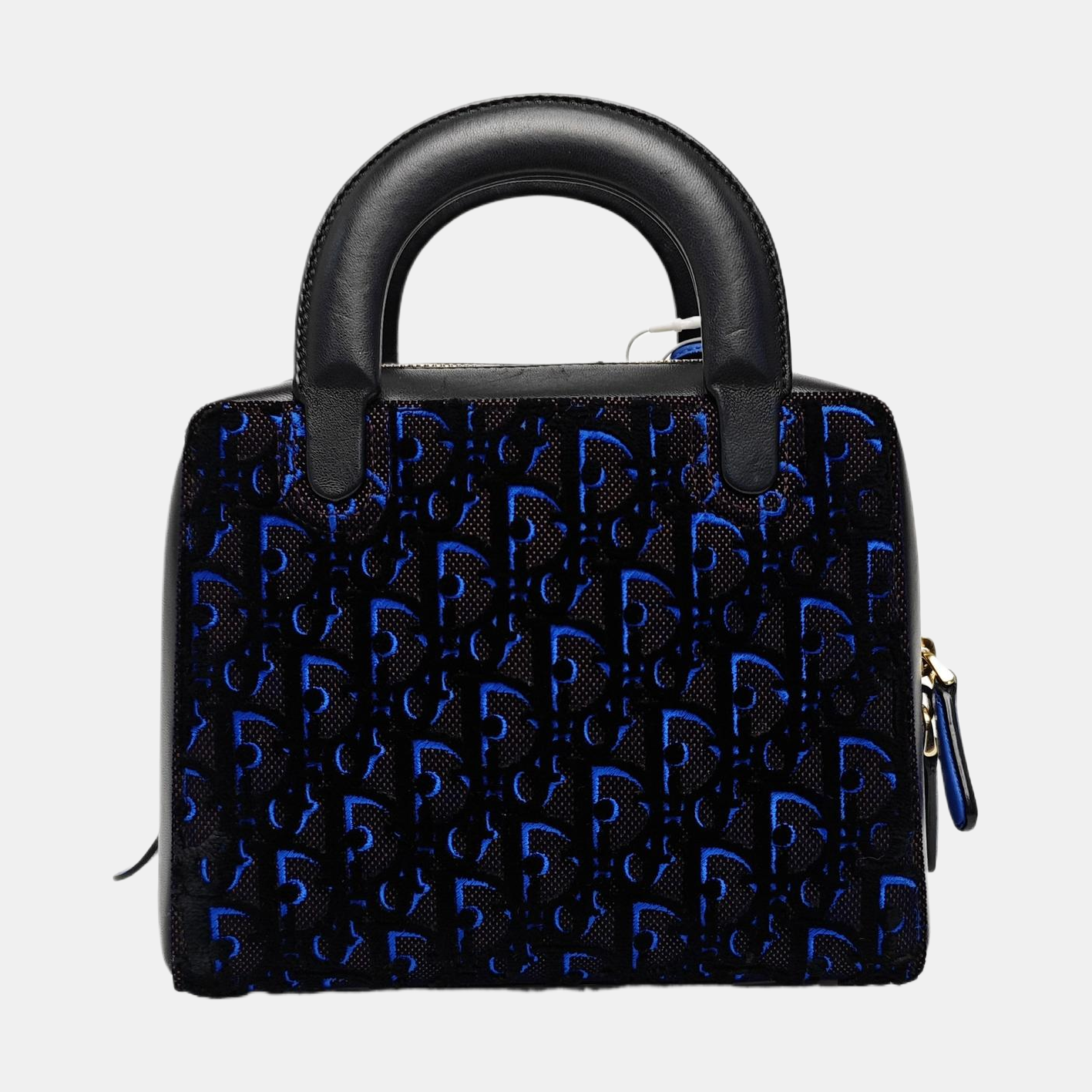 Lily Small Oblique Velvet Black