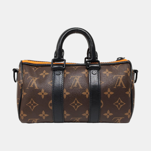 KEEPALL Nano Monogram Coated Canvas Brown
