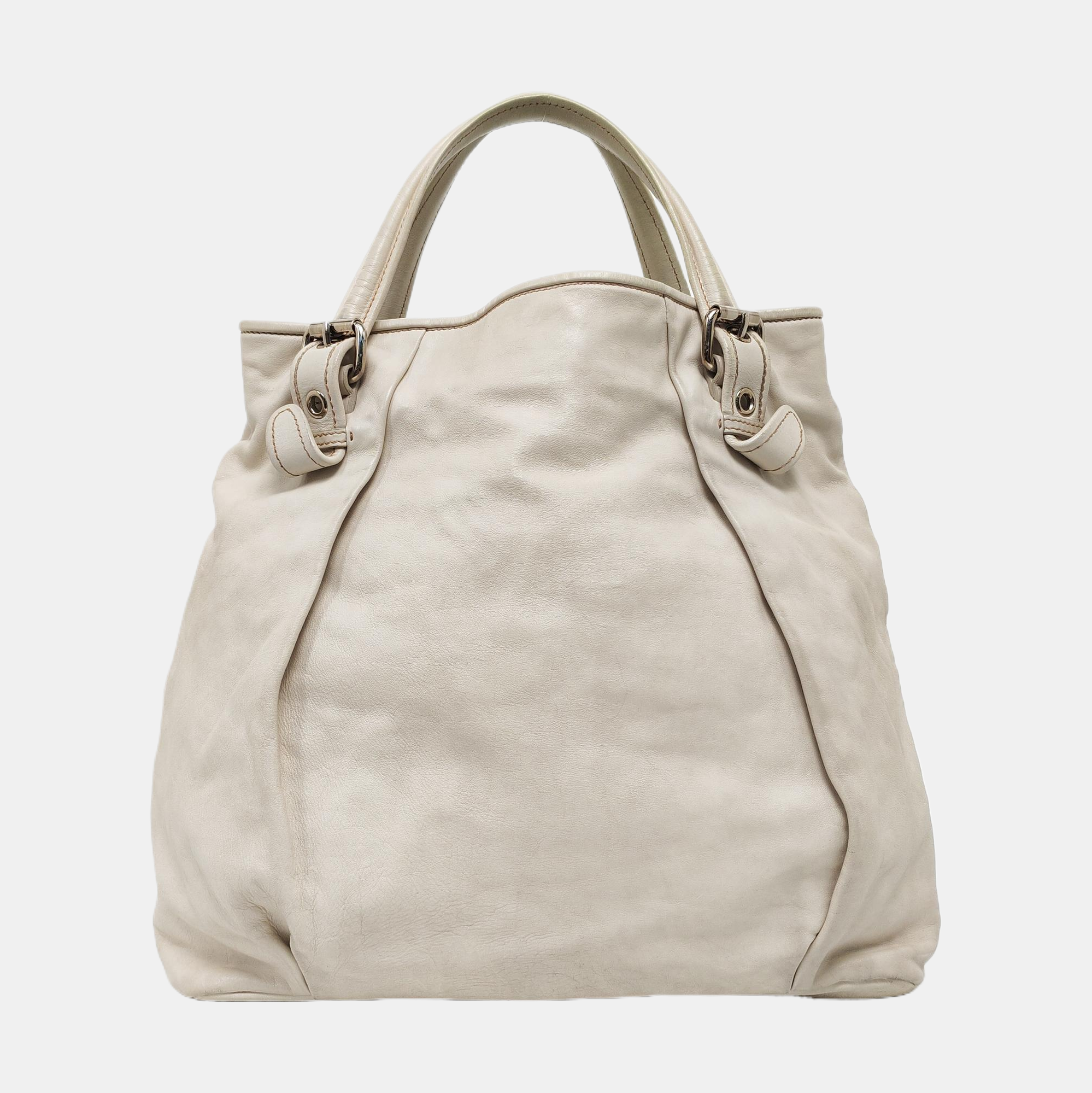 Calfskin Shoulder Bag White