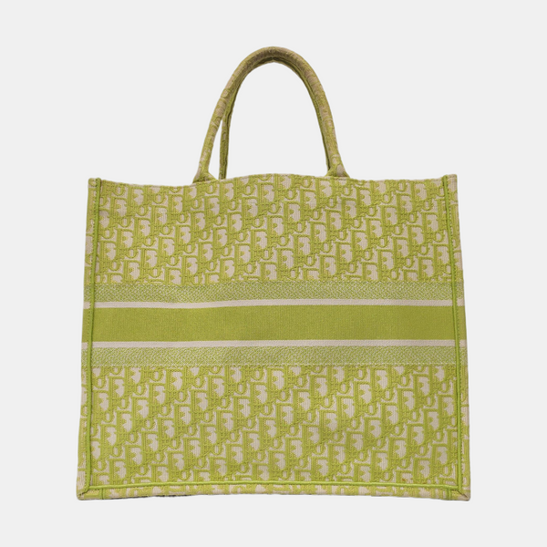 Book Tote Large Fabric Green