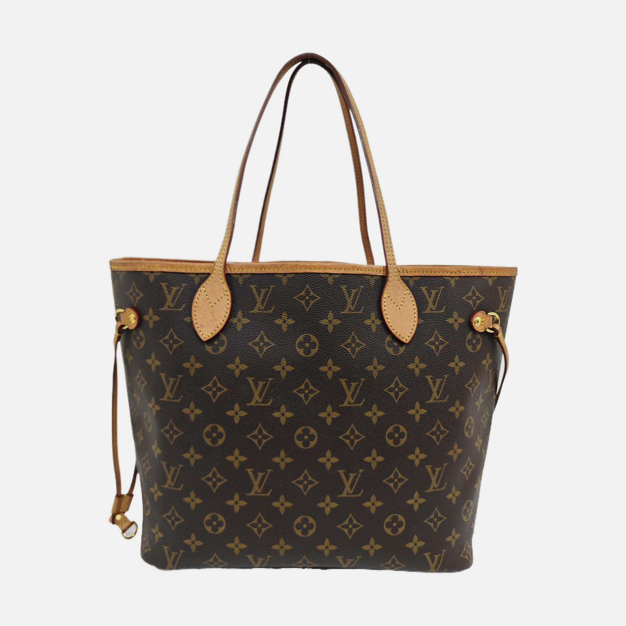 NEVERFULL MM Monogram Coated Canvas Brown