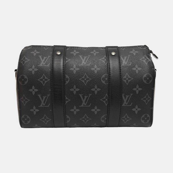 KEEPALL 25 Monogram Coated Canvas Black