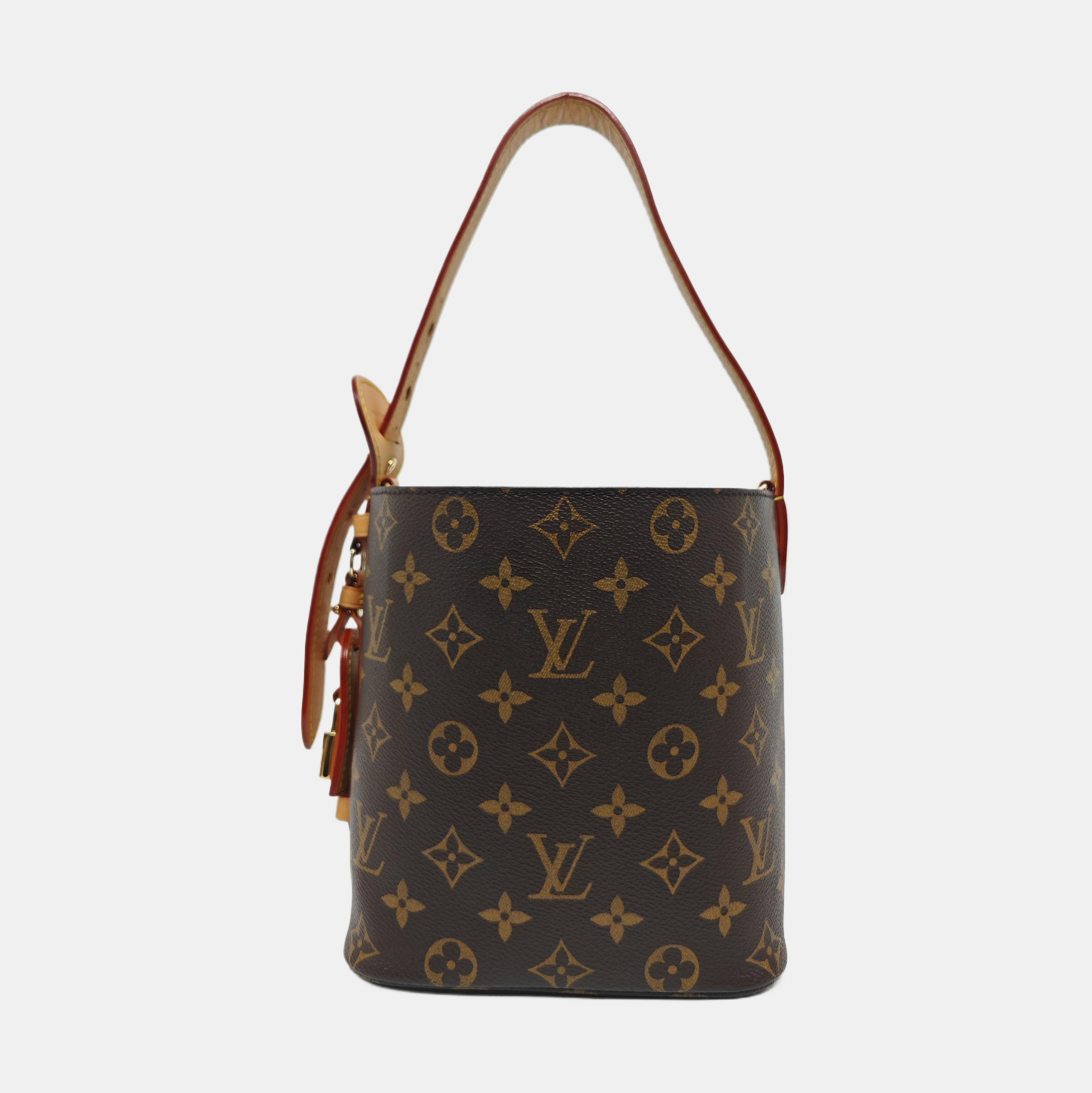 ALL IN BB Monogram Coated Canvas Brown