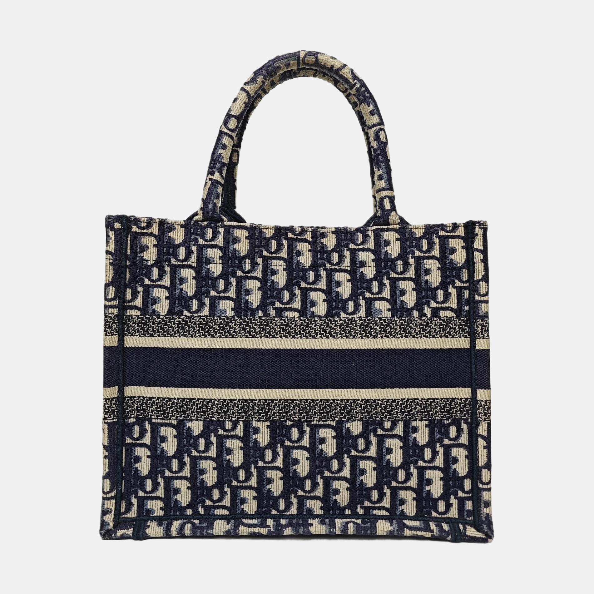 Book Tote Small Oblique Canvas Blue