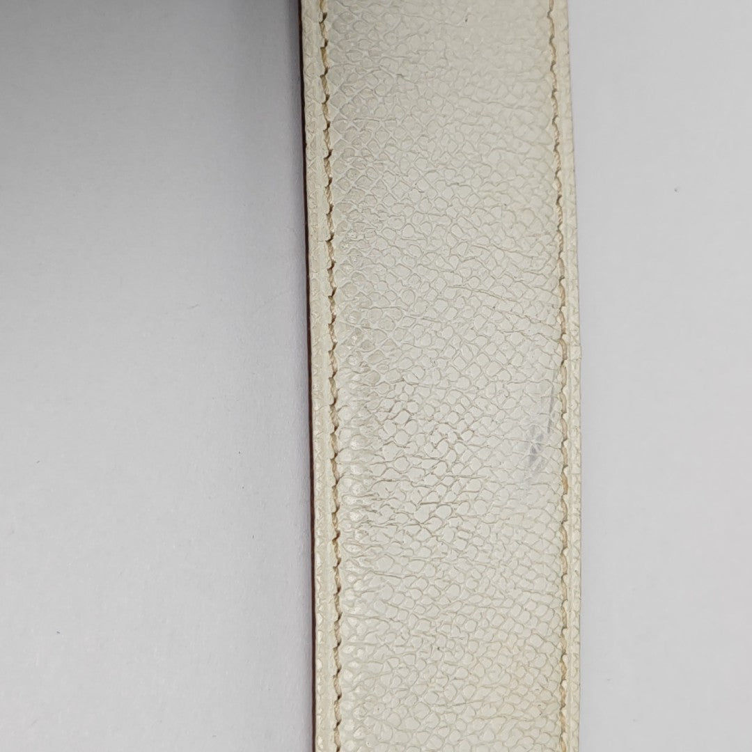 Leather Belt White