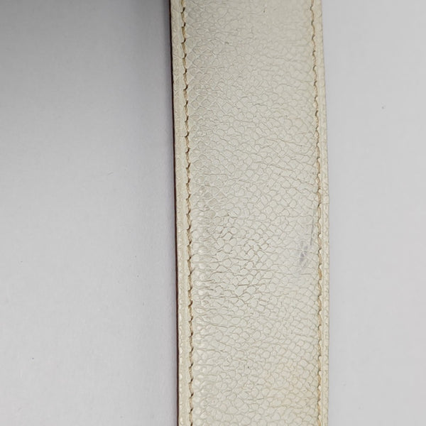 Leather Belt White