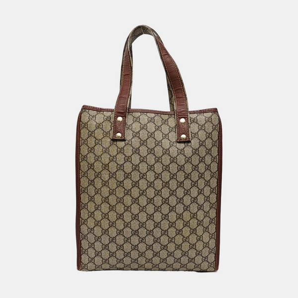 Monogram Coated Canvas Tote Bag Beige