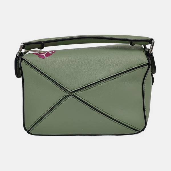 Authenticated pre-owned  Puzzle Mini Calfskin Green - Shoulder Bag at Looply