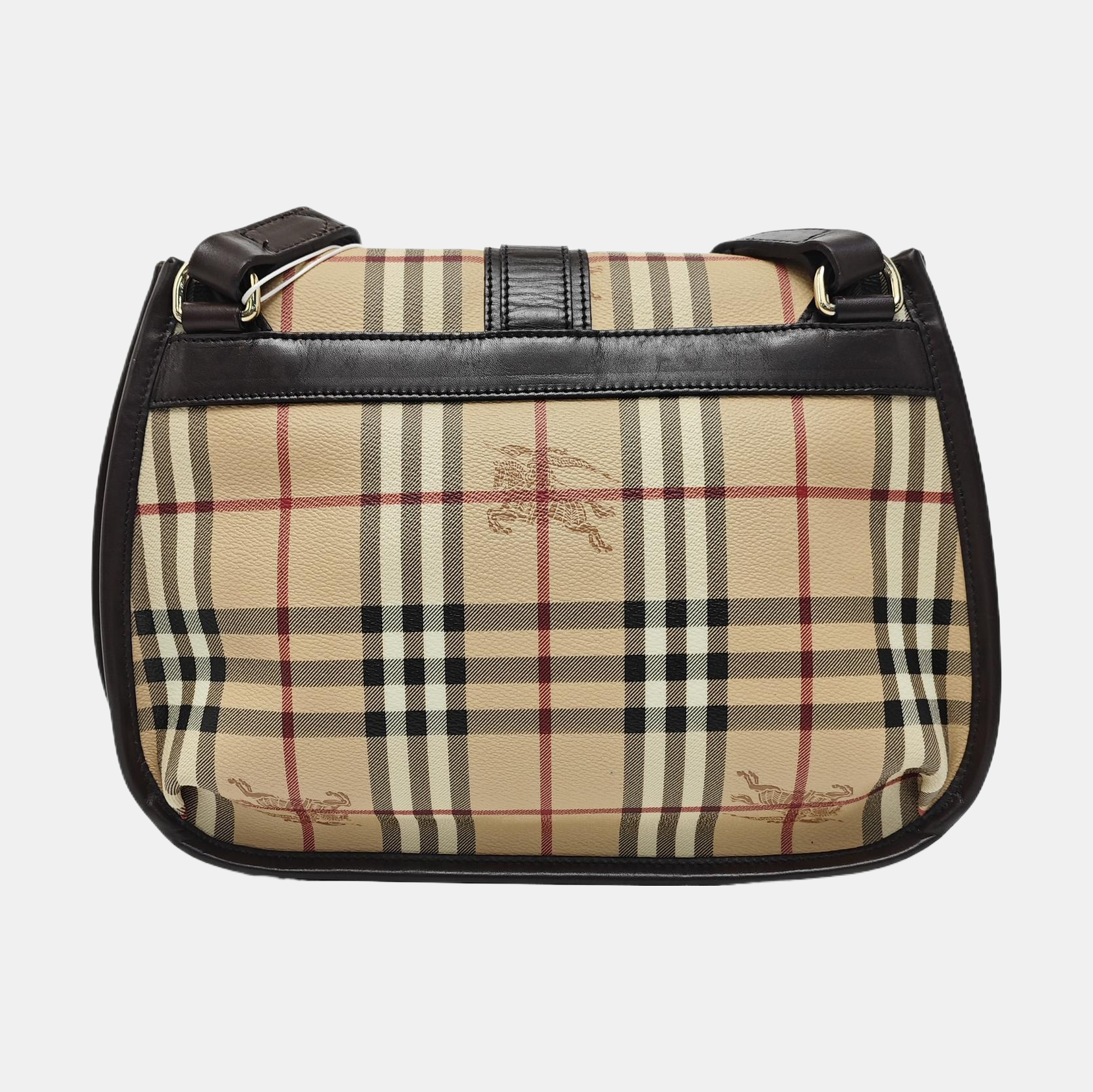Coated Canvas Shoulder Bag Beige