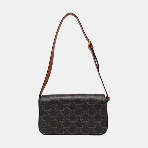 TRIOMPHE Small Coated Canvas Brown