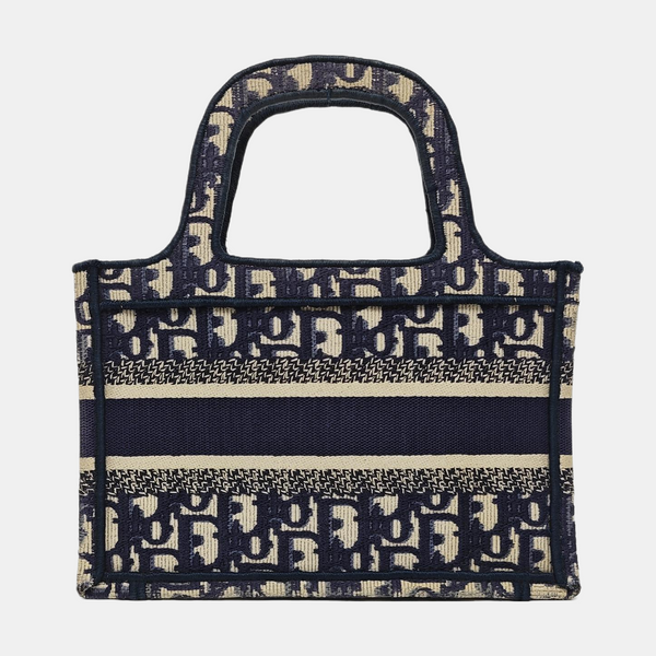 Book Tote Mini Oblique Canvas Blue