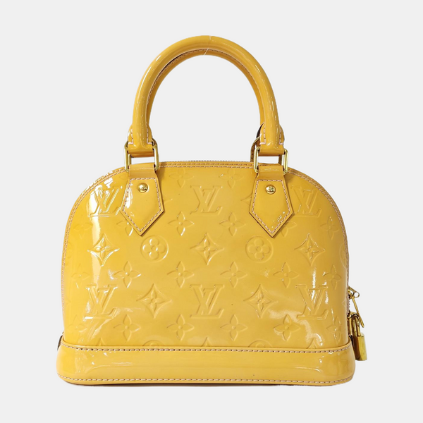 ALMA BB Monogram Patent Leather Yellow