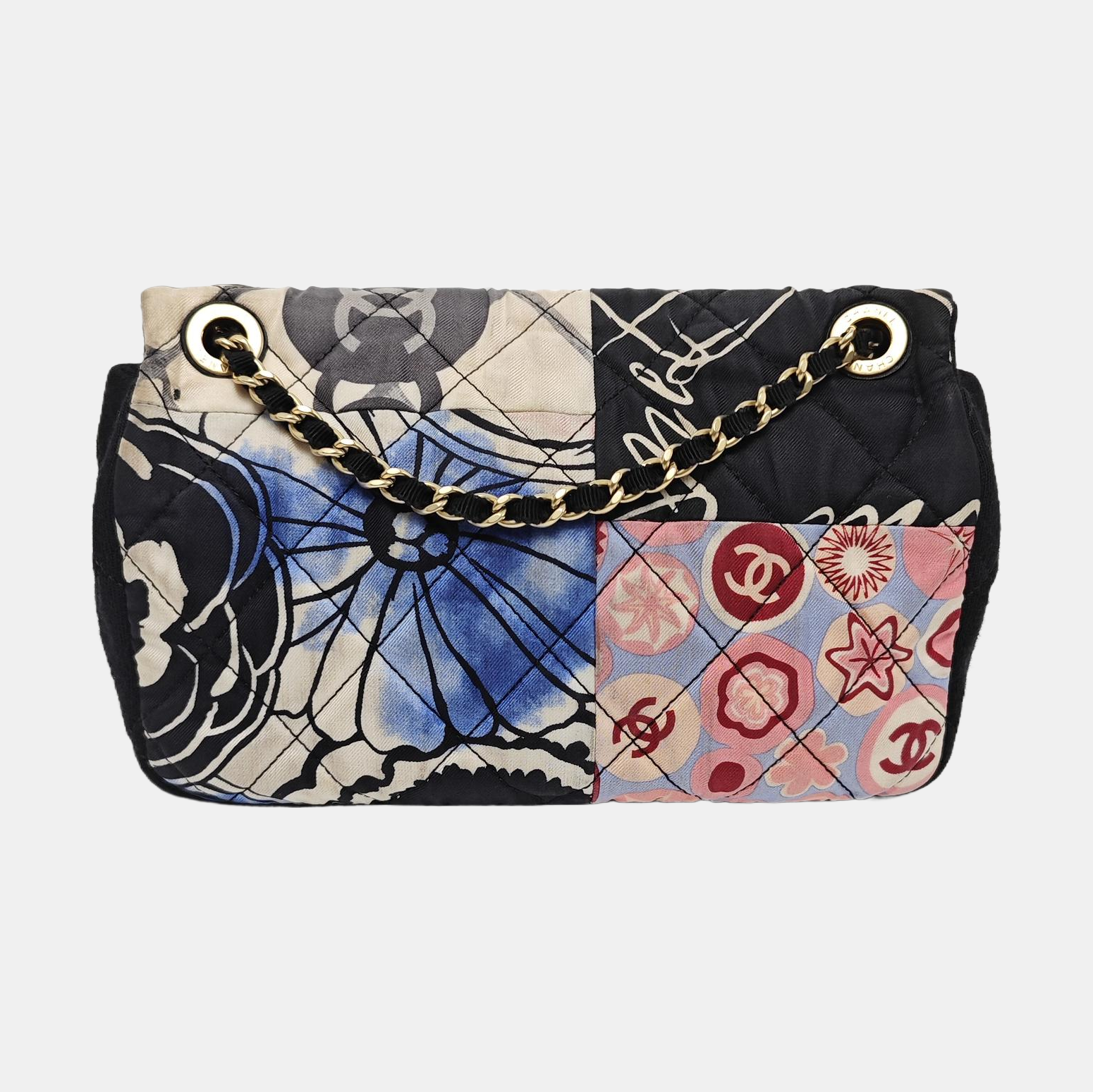 CLASSIC FLAP Mini Quilted Fabric Multicolor