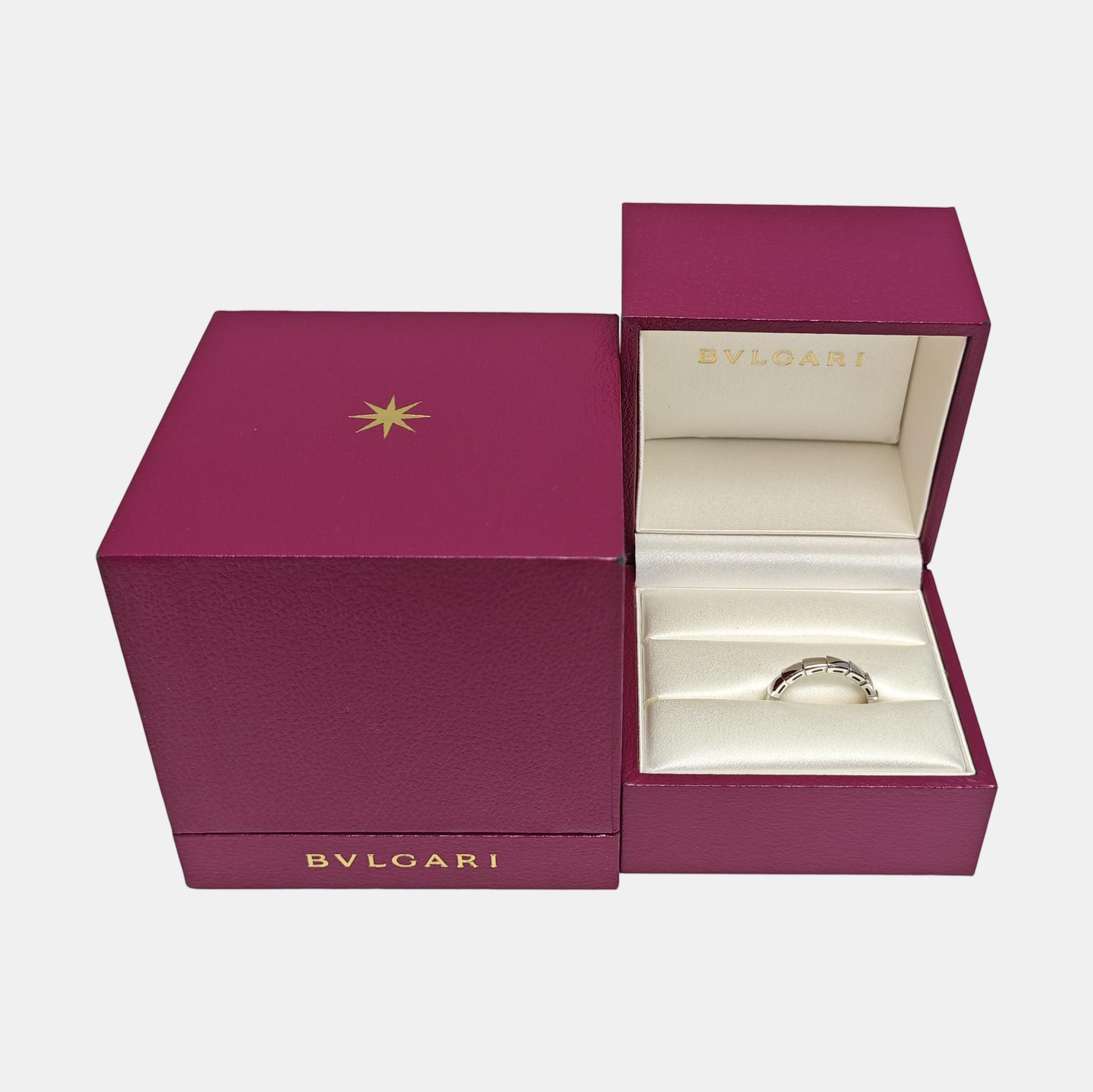 SERPENTI 18k White Gold Silver Ring EU 57