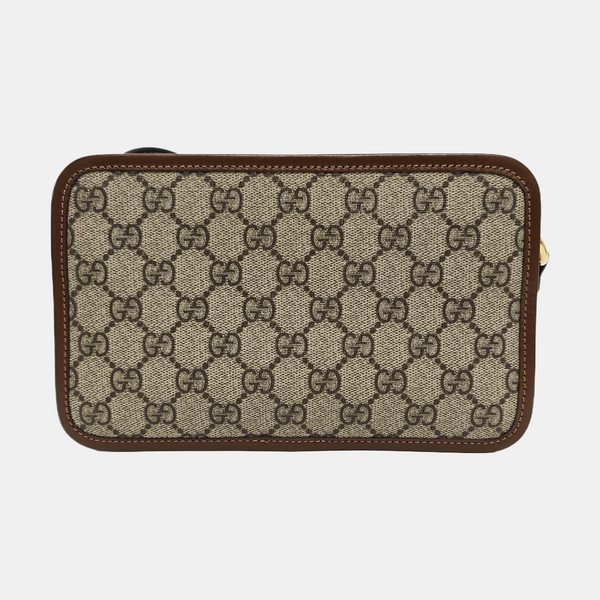 GG Supreme Mini Monogram Coated Canvas Beige