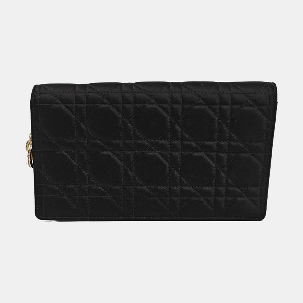 Lady Dior Small Cannage Fabric Black