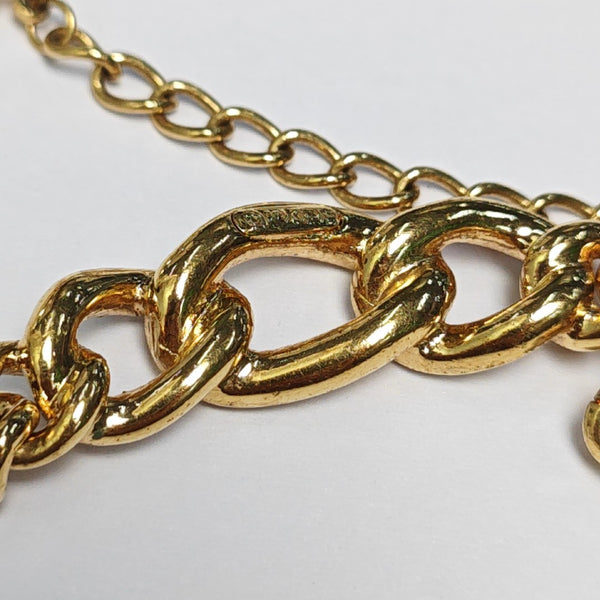 Twist Round Metal Gold Necklace
