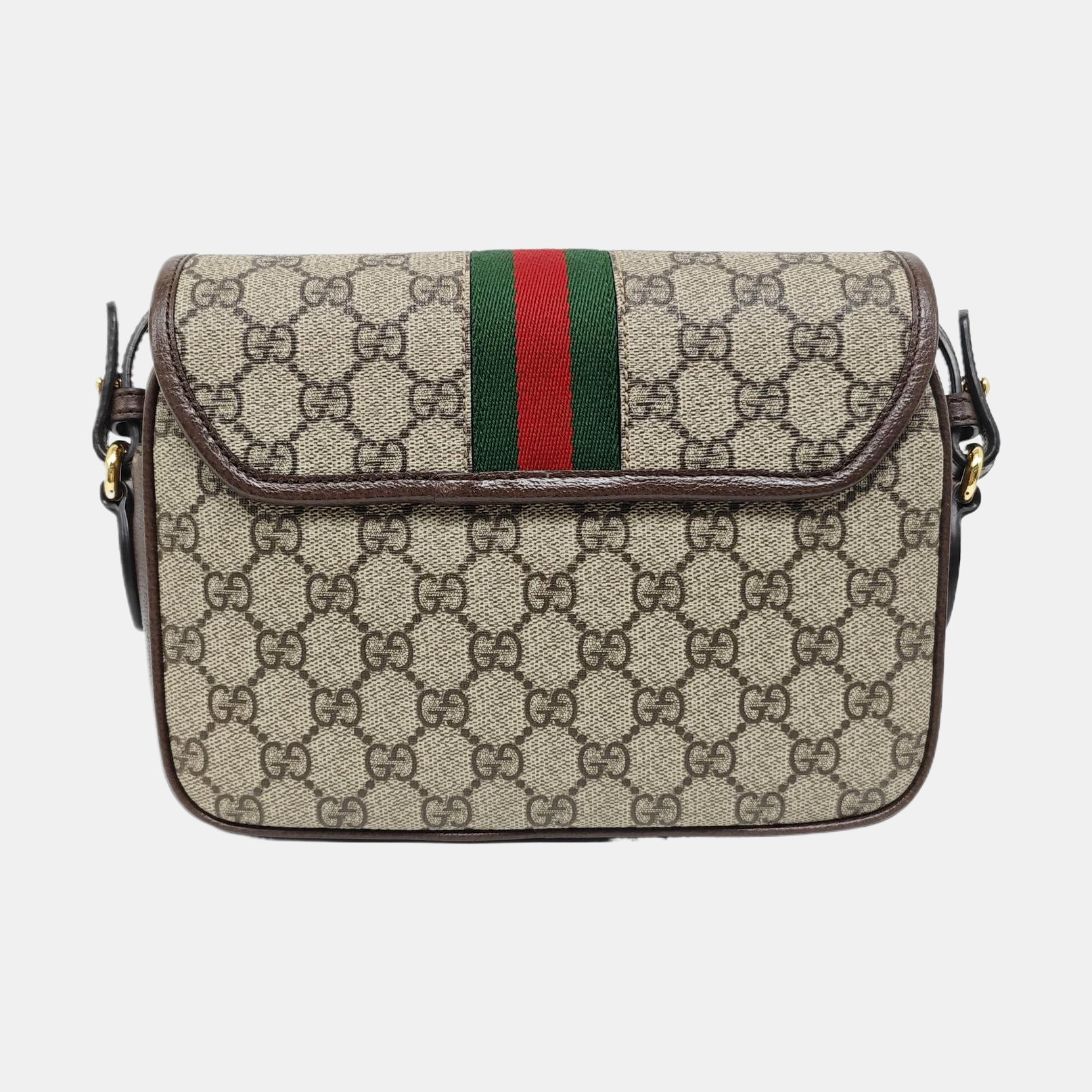 Ophidia Small Monogram Coated Canvas Beige