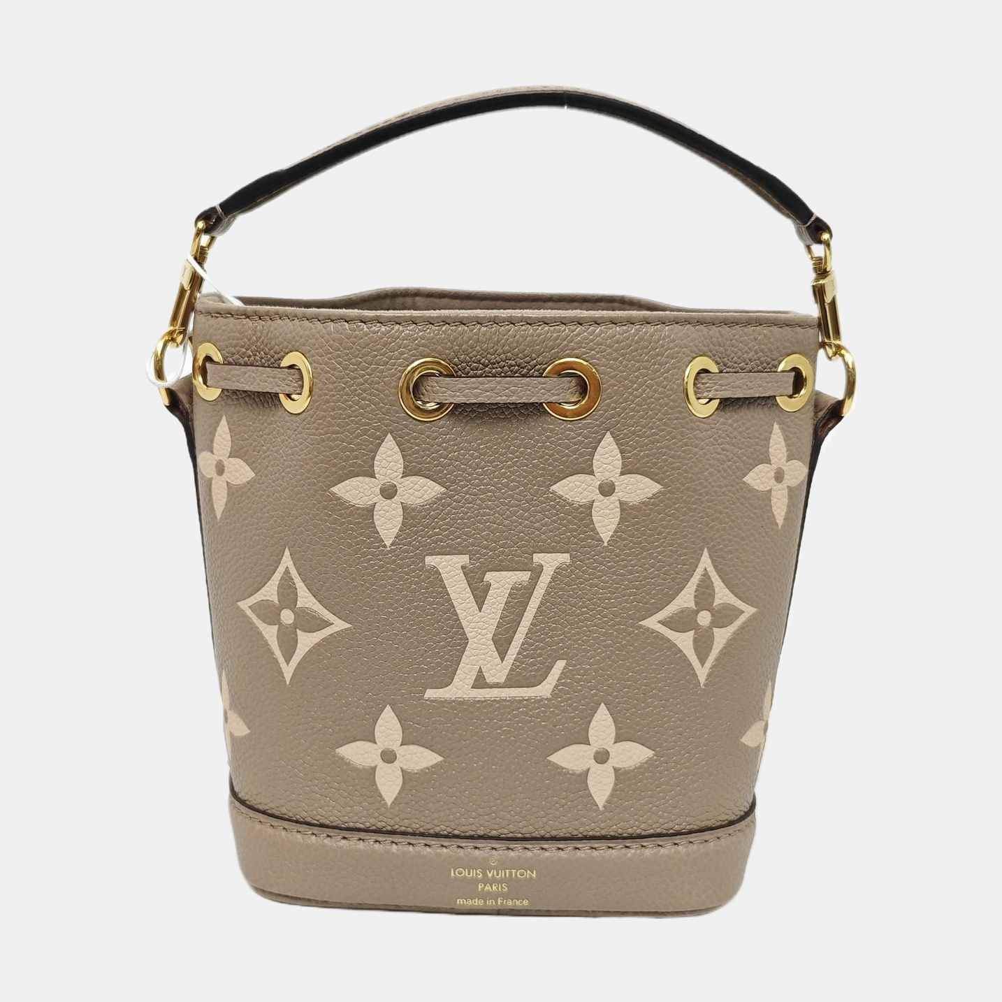NOÉ Nano Monogram Calfskin Gray