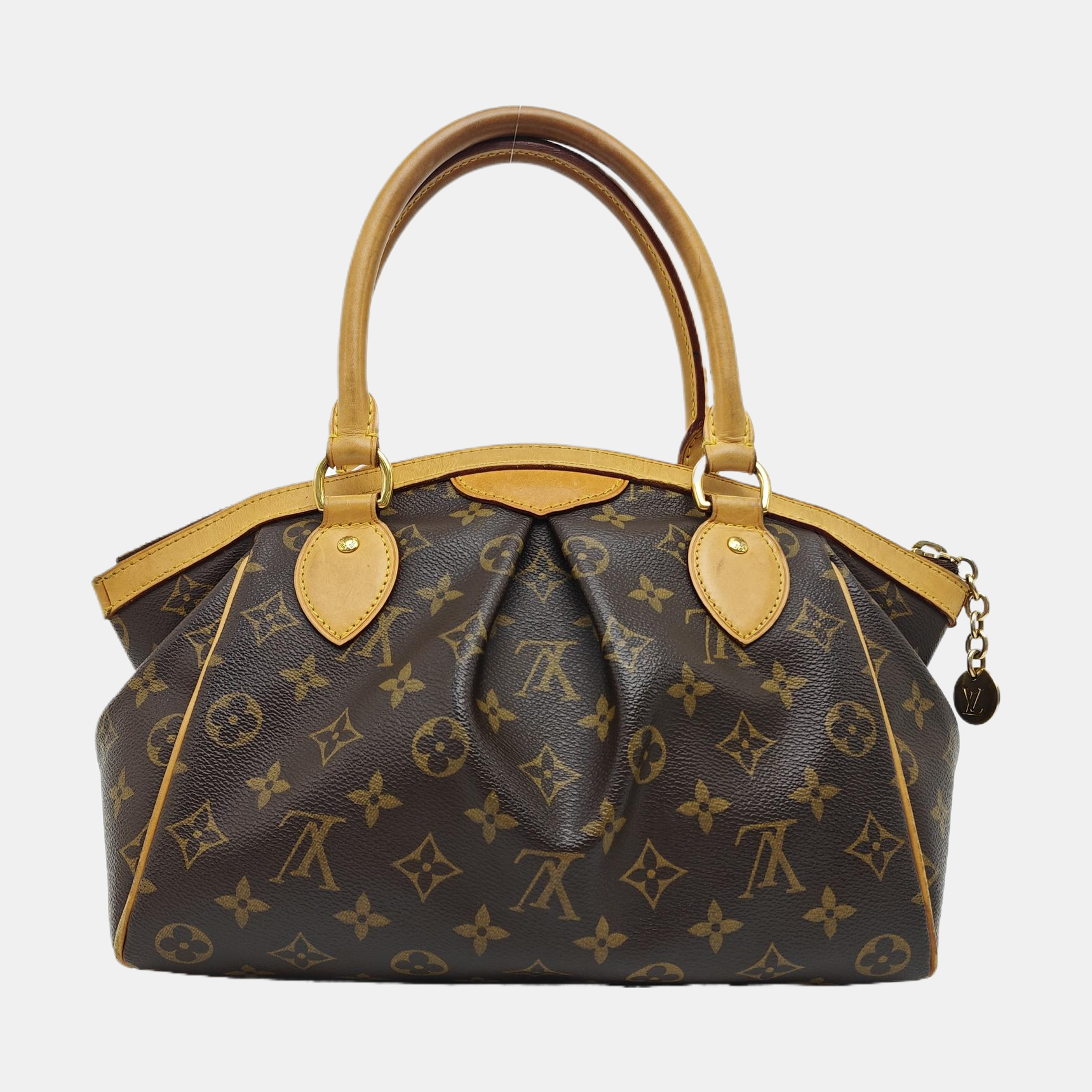 Monogram Coated Canvas Top Handle Bag Brown