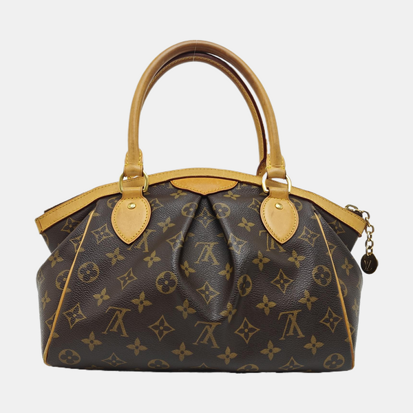 Monogram Coated Canvas Top Handle Bag Brown