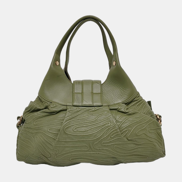 CHANDRA Quilted Calfskin Green