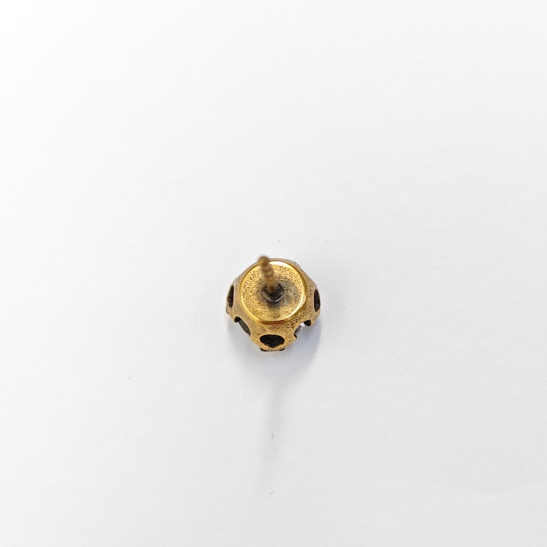 Dior Tribales Metal White Stud Earrings