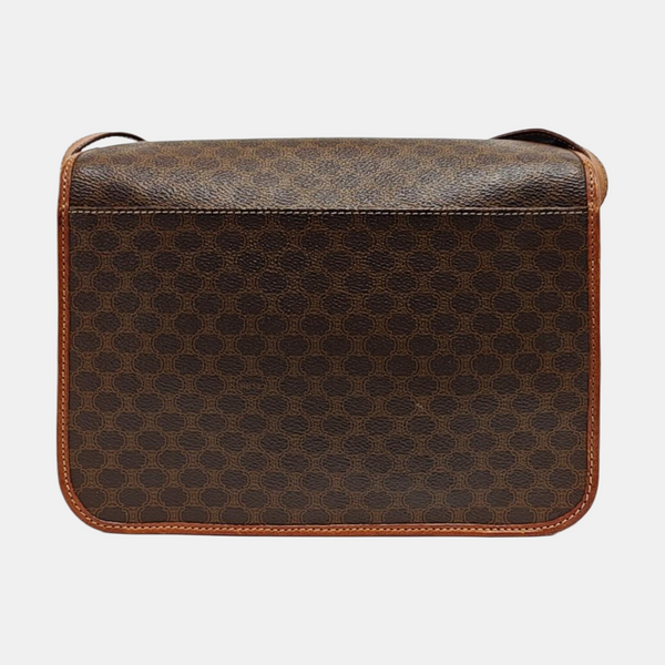 Authenticated pre-owned  MACADAM BLASON TRIOMPHE Coated Canvas Brown - Shoulder Bag at Looply
