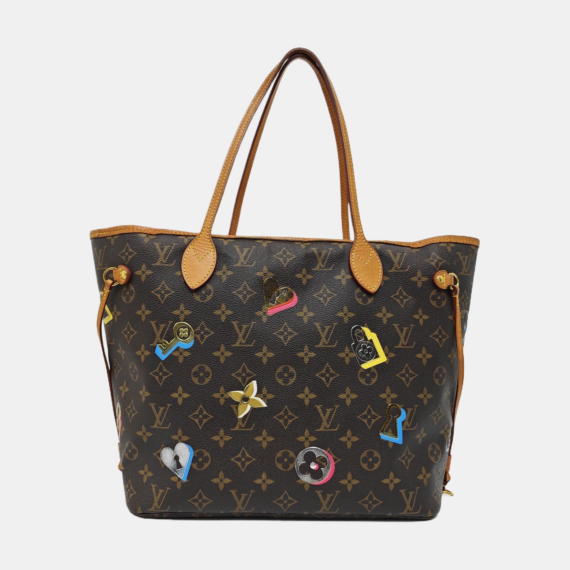 NEVERFULL MM Monogram Coated Canvas Brown