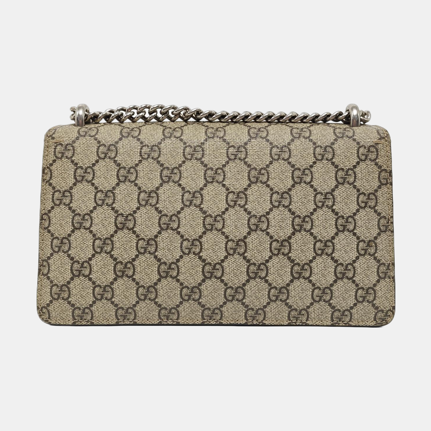 Dionysus Small Monogram Coated Canvas Beige