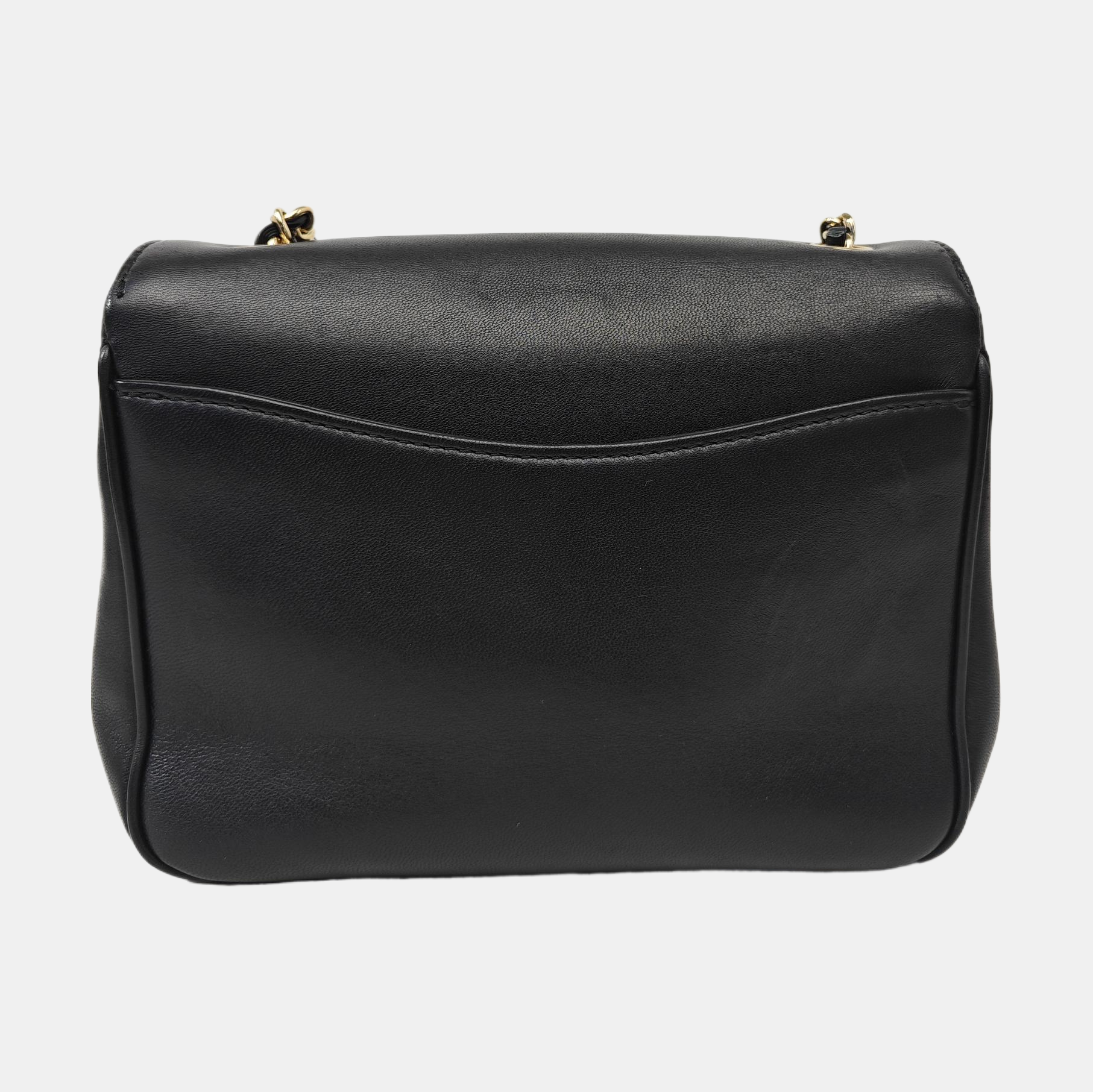Quilted Lambskin Shoulder Bag Black