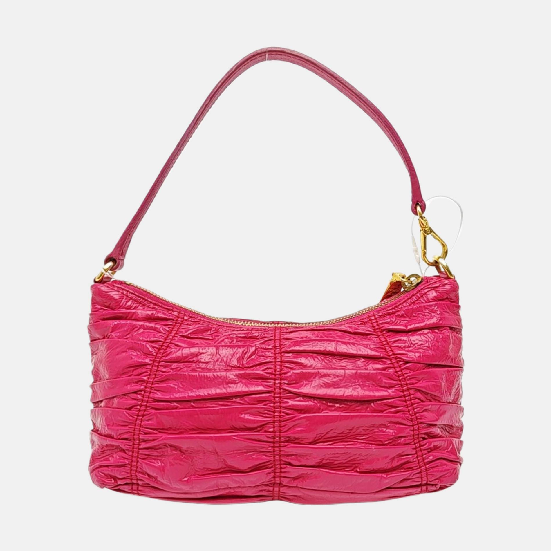 Patent Leather Top Handle Bag Pink