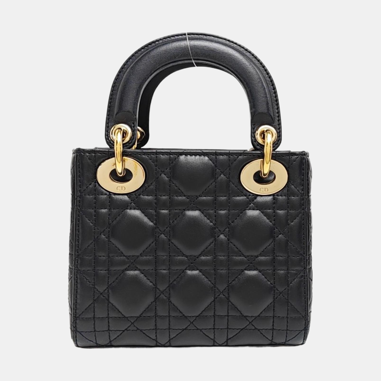 Lady Dior Mini Cannage Lambskin Black