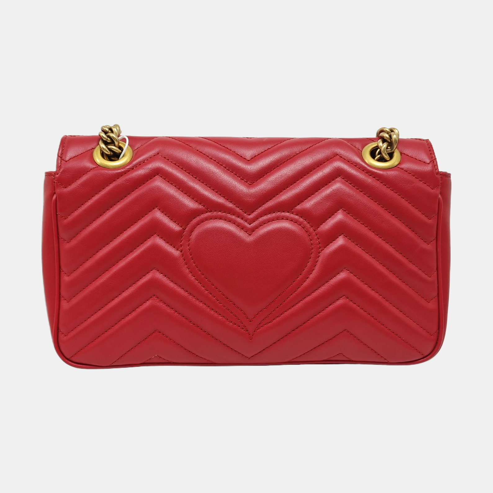 GG Marmont Medium Quilted Calfskin Red