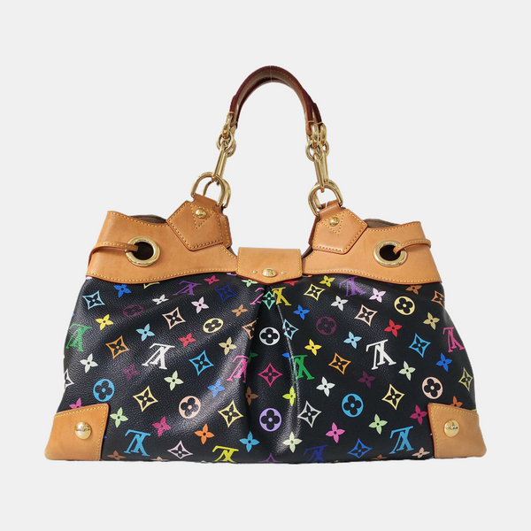 URSULA Monogram Coated Canvas Black
