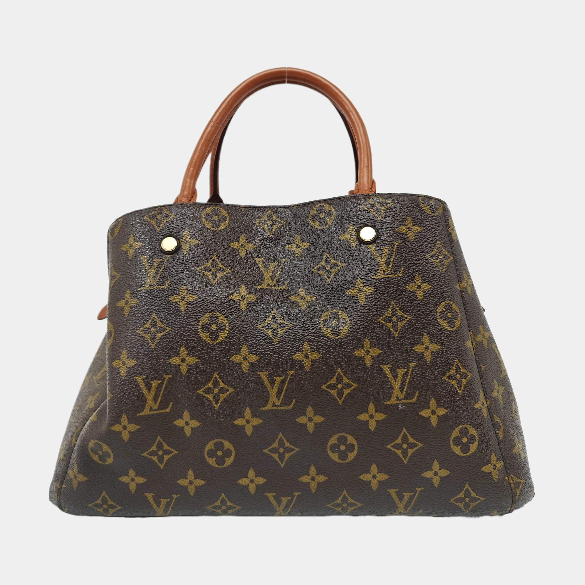 MONTAIGNE Monogram Coated Canvas Brown