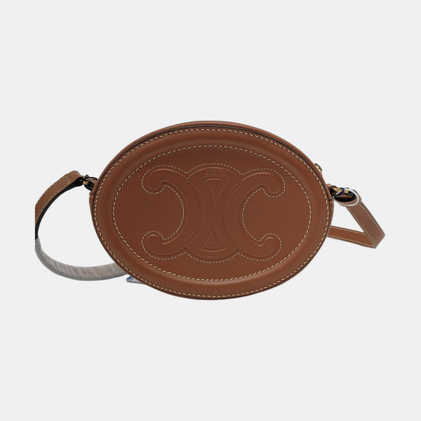 Authenticated pre-owned  TRIOMPHE Small Calfskin Brown - Crossbody Bag at Looply