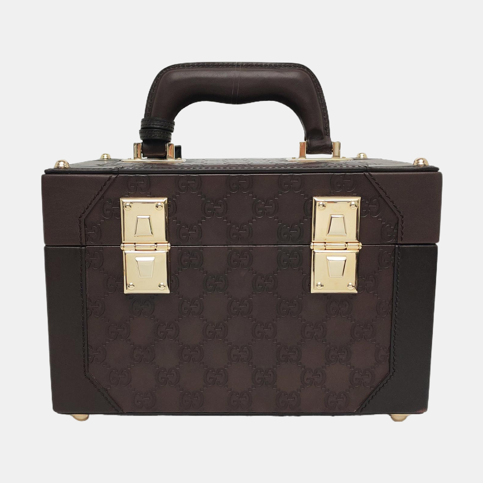 Padlock Small Monogram Calfskin Brown
