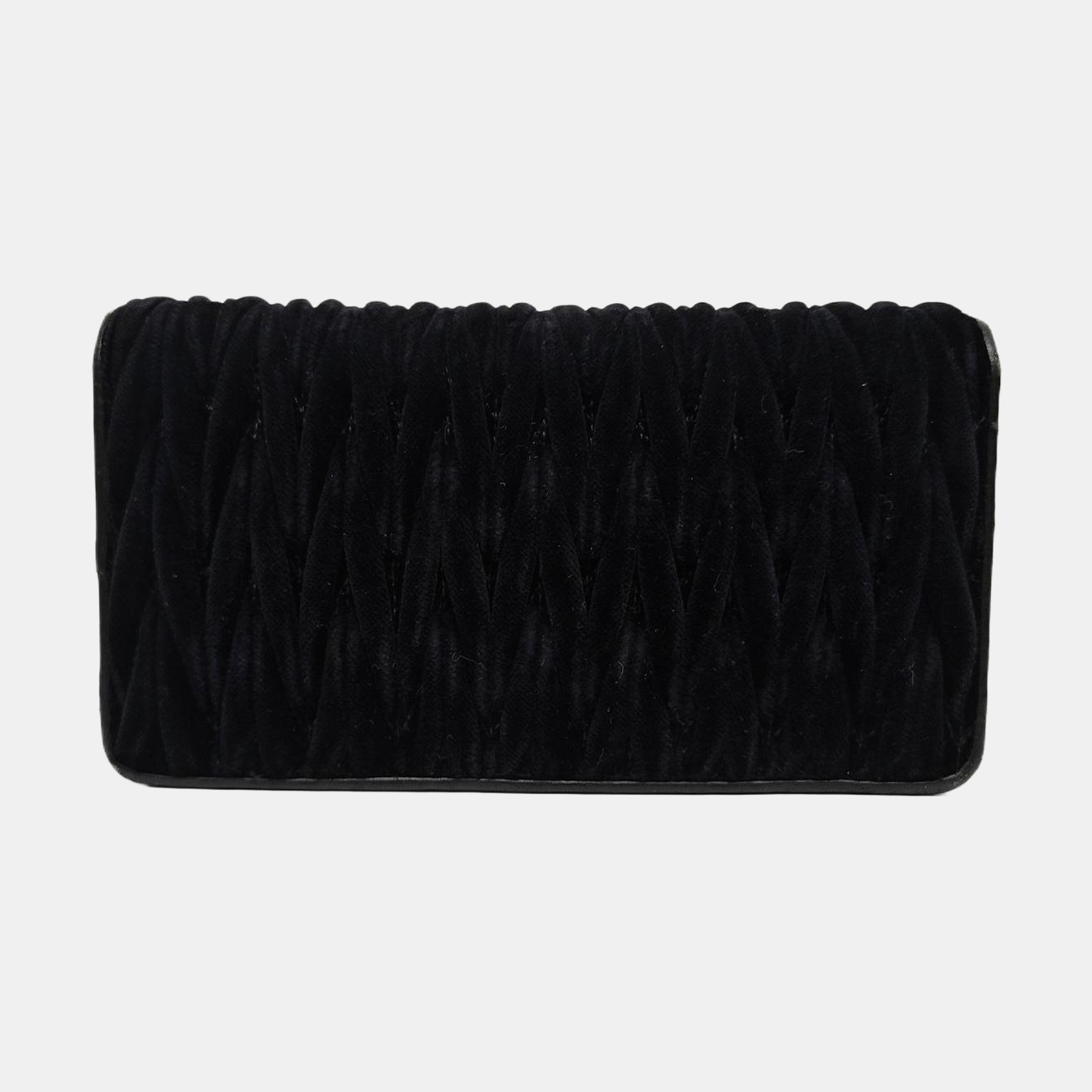 Matelassé Quilted Fabric Black