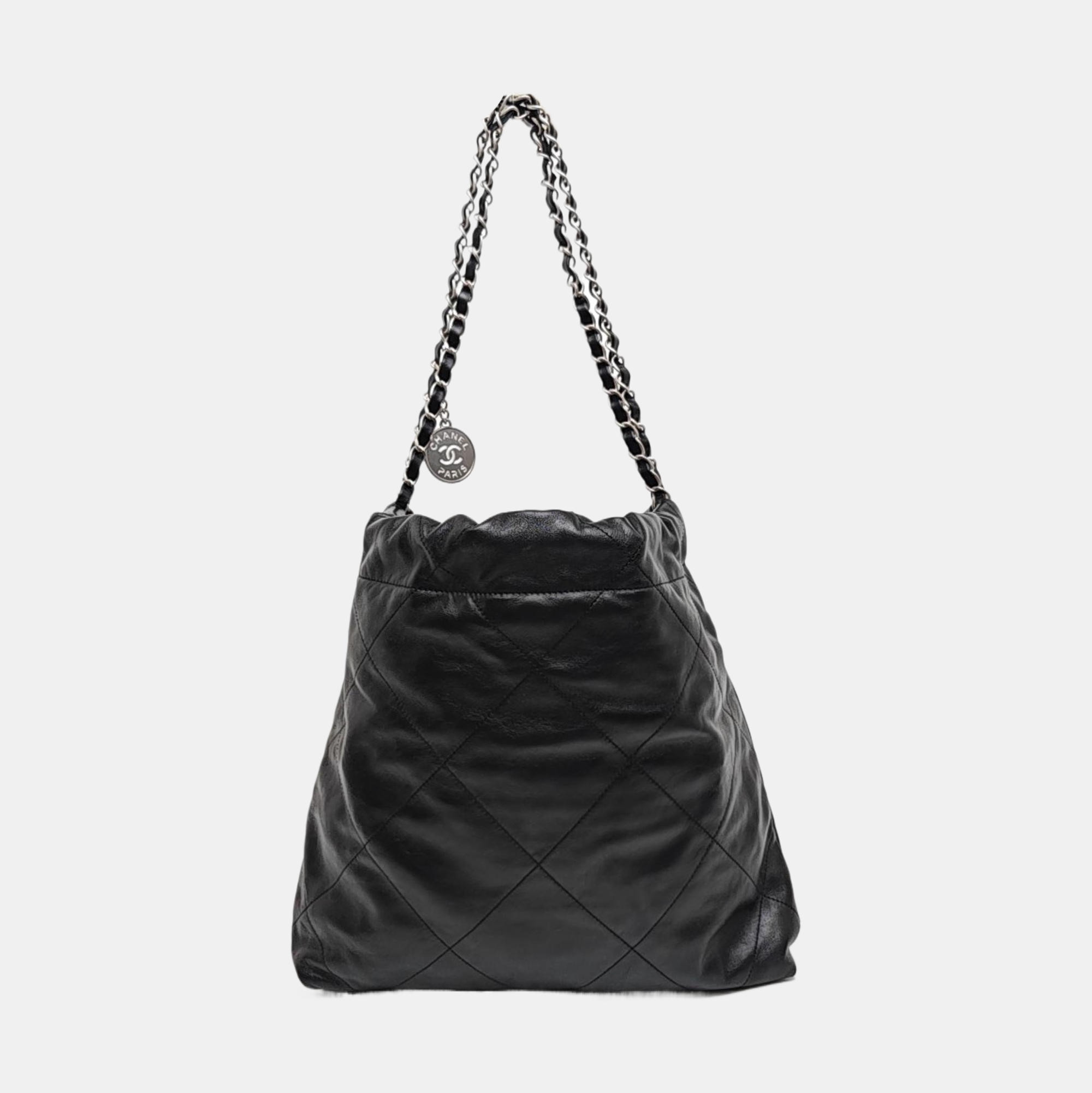 CHANEL 22 Small Quilted Calfskin Black