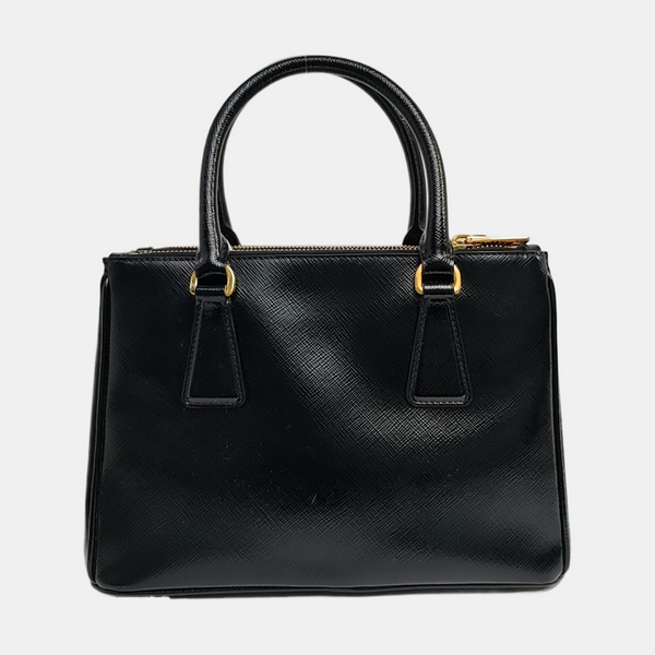 Galleria Small Saffiano Calfskin Black