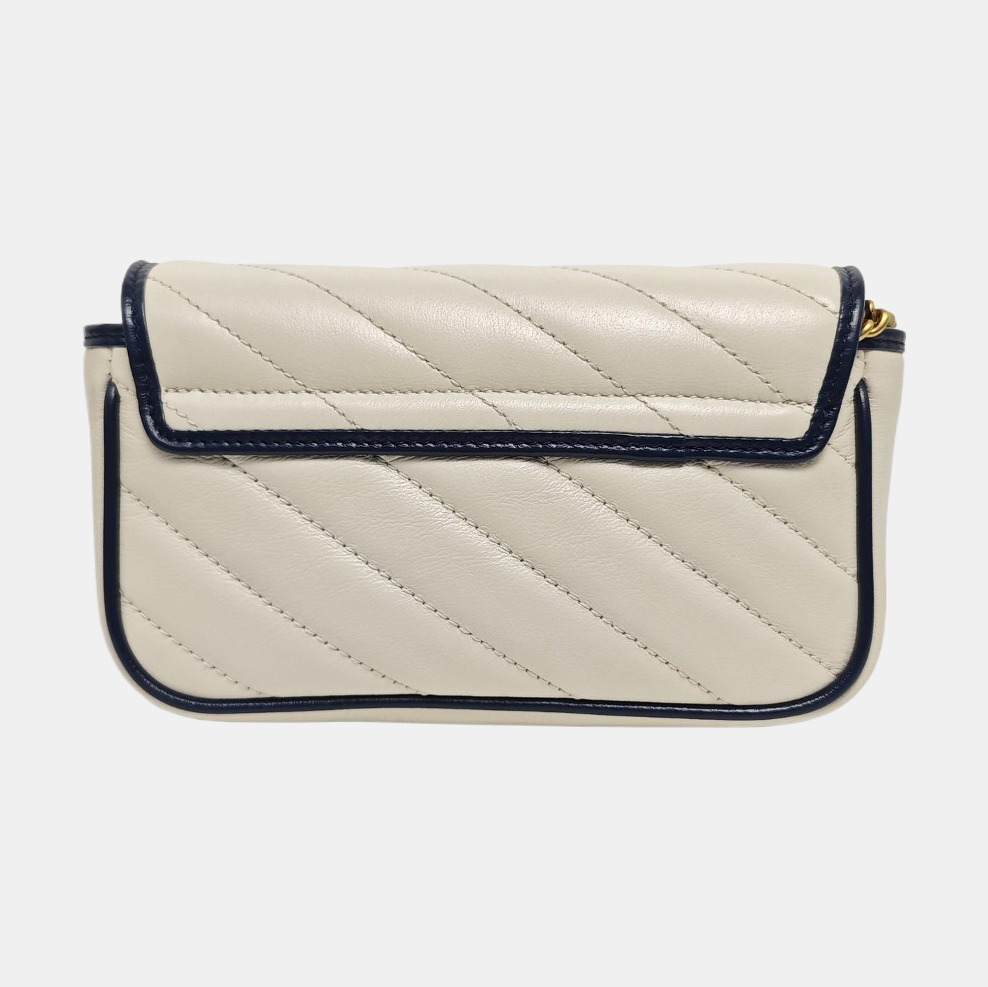 GG Marmont Super Mini Quilted Calfskin White