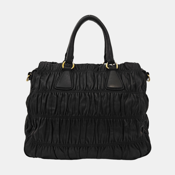 Quilted Lambskin Tote Bag Black