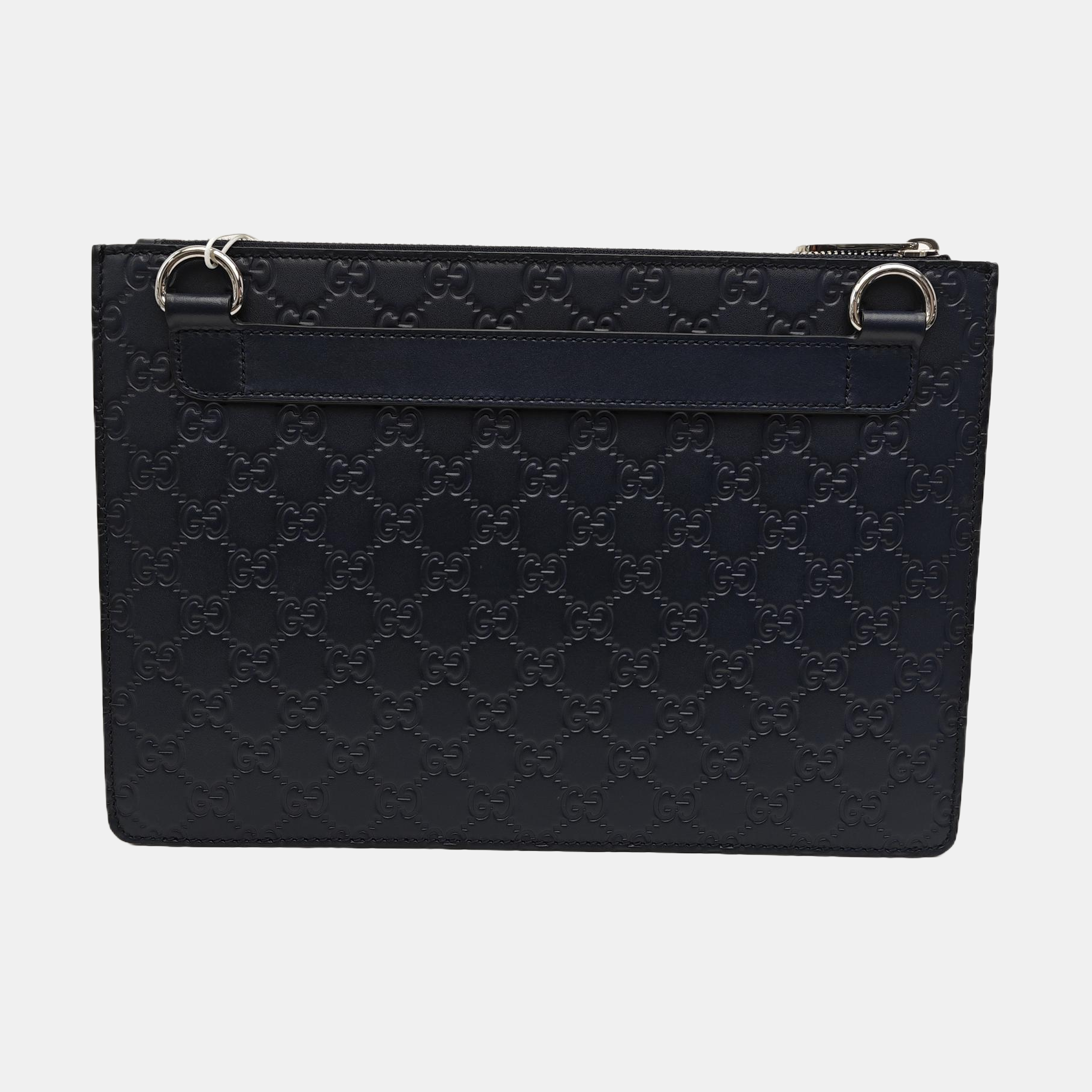 Signature Monogram Calfskin Blue